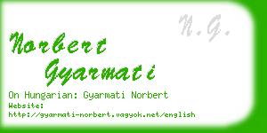 norbert gyarmati business card